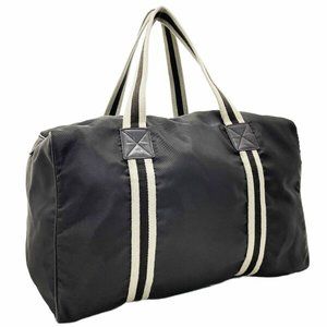 Gucci Boston Bag Sherry Line Shoulder Nylon Leather Dark Brown Beige 012 8657...